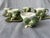 Green Vintage Majolica Style Shell Cup and Saucers Set of 9 Pieces For Sale - Image 8 of 17