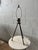 Black Mid-Century Modern Tripod Table Lamp With Laced Parchment Shade For Sale - Image 8 of 9