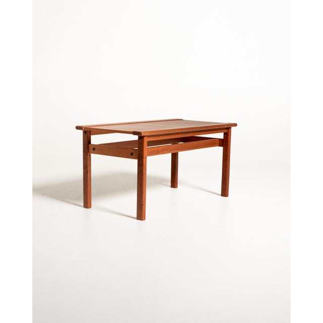 Scandinavian Teak Slatted Bench, 1960s For Sale - Image 3 of 10