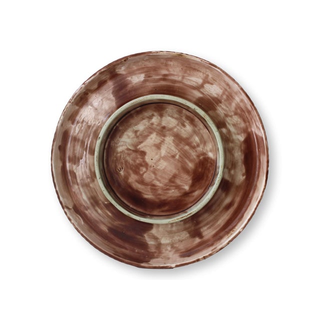 Beautiful antique English Majolica bread serving dish (although versatile) in a vibrant pineapple-inspired design. The...