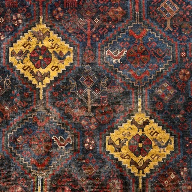 Middle Eastern Afshari Rug in Wool For Sale - Image 5 of 10
