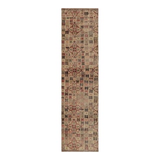 Vintage Turkish Runner Rug, Multi-Color Geometric Patchwork Pattern – Rug & Kilim For Sale