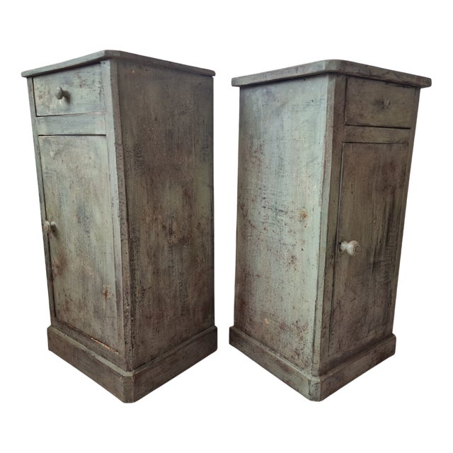 Antique Bedside Tables, 1890s, Set of 2 For Sale