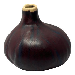 Vintage 1990's Patricia Garrett Studio Pottery Vegetable Vase Signed For Sale