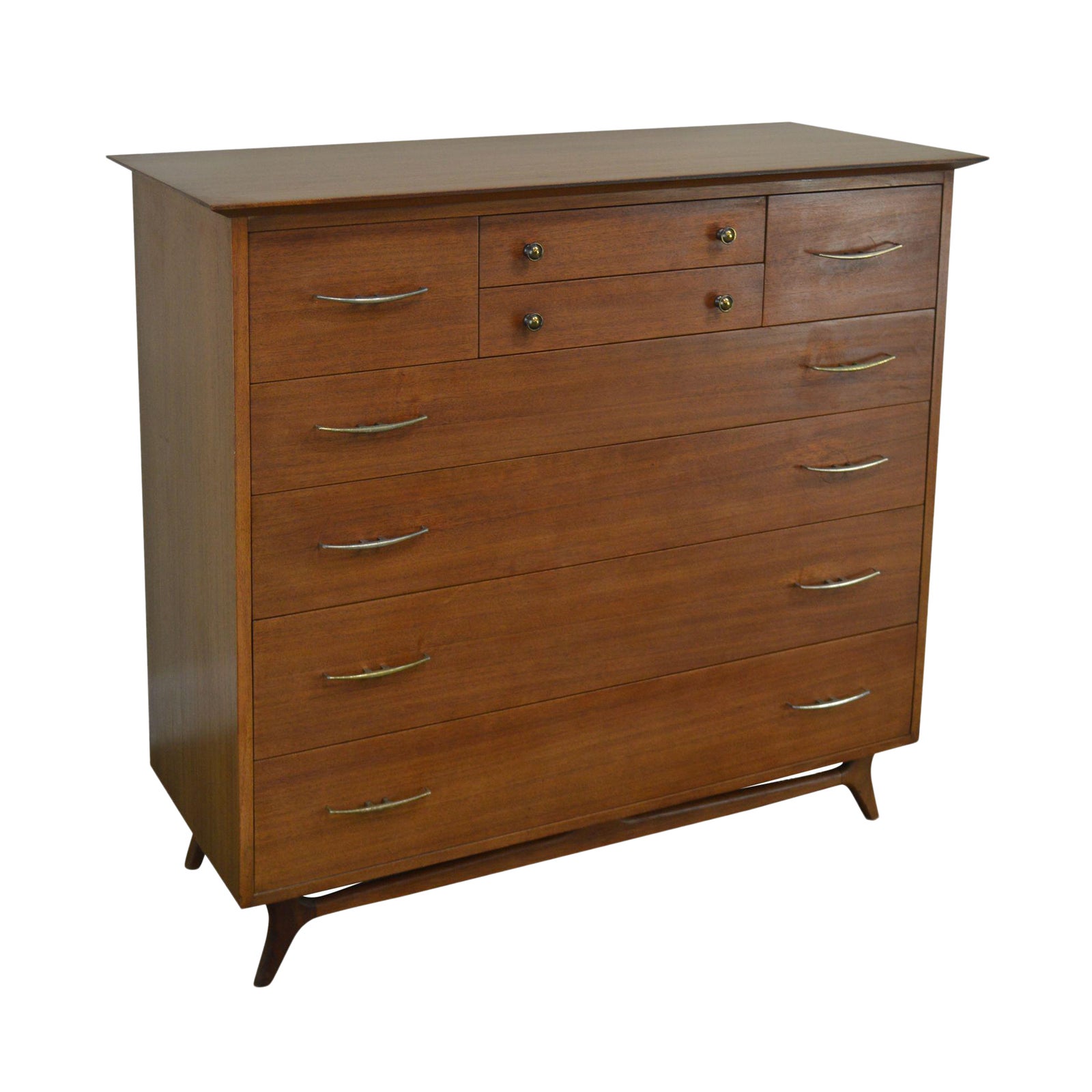Rway Mid Century Modern Light Walnut Tall Chest Chairish