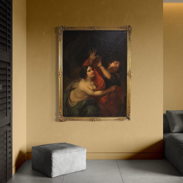 Italian Artist, Joseph and Potiphar's Wife, 1770, Oil on Canvas For Sale - Image 13 of 16