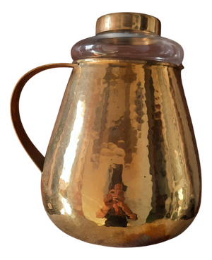 Large Gli Ottoni Collection Thermal Jug in Hammered Brass from F.lli Cassetti, Florence, Italy, 1970s