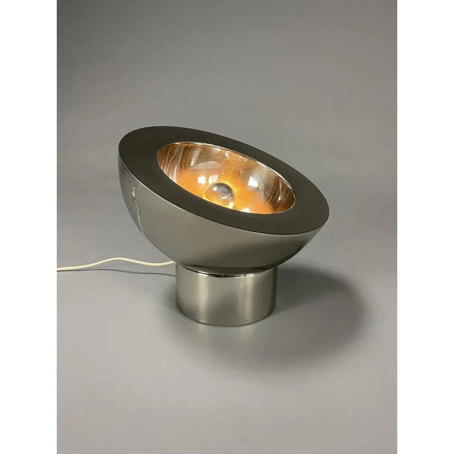 Metal Italian Adjustable Nickel Plated Table Lamp, 1970 For Sale - Image 7 of 7