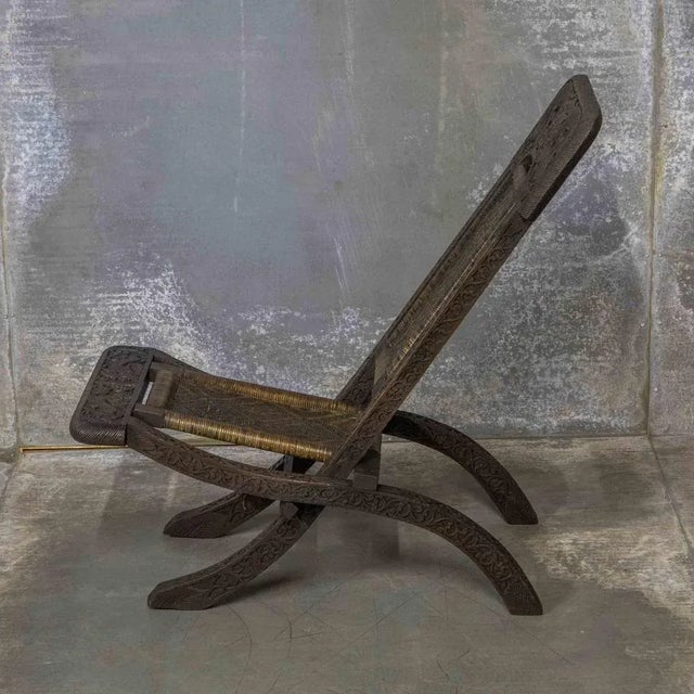 Burmese Folding Chairs, 1890s, Set of 3 For Sale - Image 3 of 13