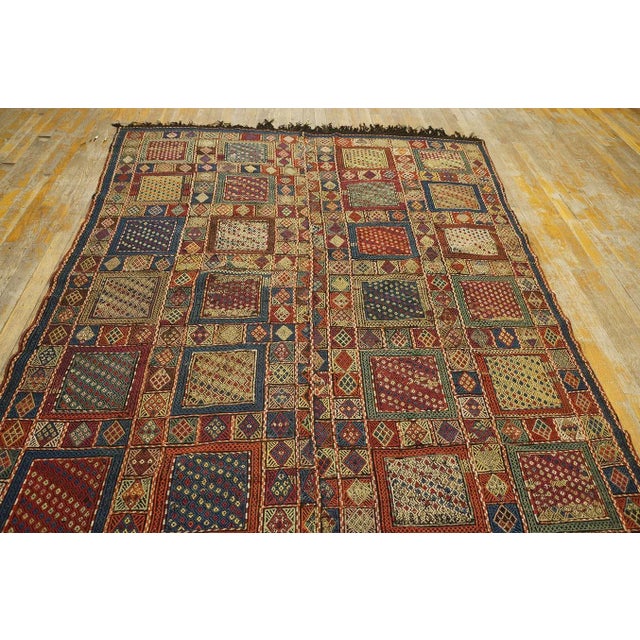 19th Century Caucasian Verneh Flat-Weave Carpet ( 5'6" x 7'10" - 168 x 239 Antique Verneh Caucasian Geometric Flat Weave...