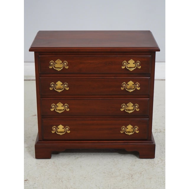 Age: C.1980 Details: Cherry Bracket Feet Dovetailed Drawer Construction High Quality Construction English Style Nice...