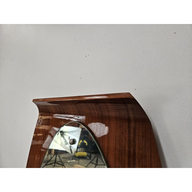 Curved Plywood Wall Mirror from Campo E Graffi, 1960s For Sale - Image 4 of 14