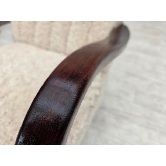 Danish High-Back Lounge Chair in Sheepskin, 1960s For Sale - Image 9 of 18