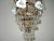 Gold Italian Tiered Tole White Roses Murano Drops Chandelier, Circa 1930 For Sale - Image 8 of 12