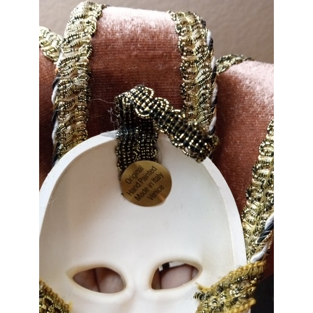 1980s Gorgeous Hand Painted Decorative Venetian Mask Made in Italy For Sale - Image 4 of 6