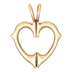 Vintage Cartier Heart Pendant 18k Yellow Gold Estate Fine Signed Jewelry