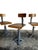 Wood Industrial Factory Machinist Sewing Chairs from Simanco, 1940s, Set of 3 For Sale - Image 7 of 7