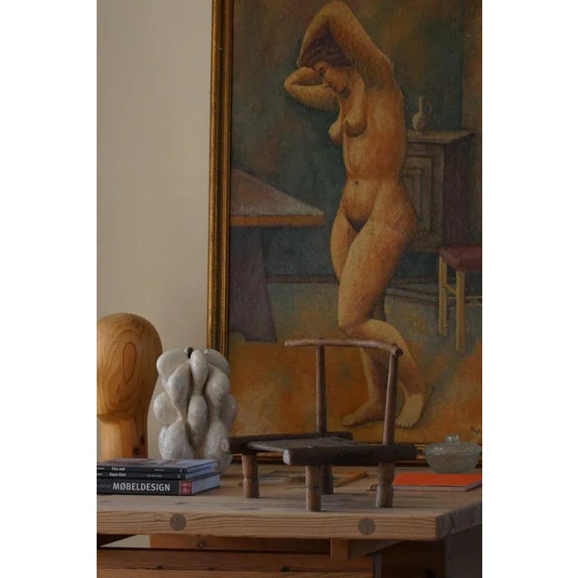 African Wabi Sabi Decorative Object Stool, 1920s For Sale - Image 3 of 11