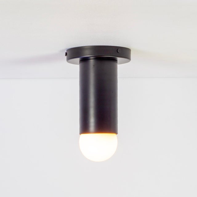 Deep Flush Mount Black, by Research.Lighting, Modern, Minimal For Sale In New York - Image 6 of 6