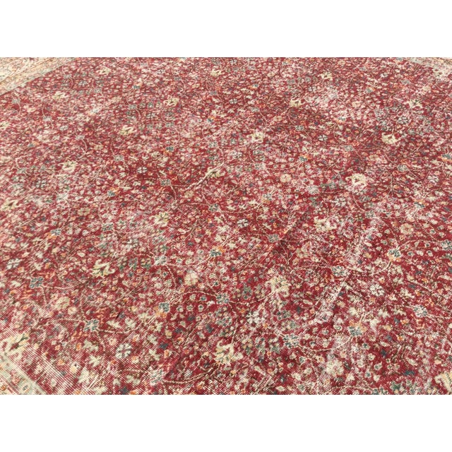 Oversized Vintage Hand Knotted Oushak Rug - 146" X 170" For Sale - Image 11 of 12