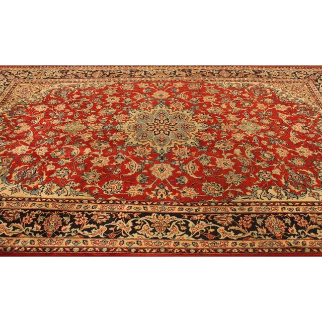 Red Middle Eastern Hand-Knotted Rug For Sale - Image 8 of 11