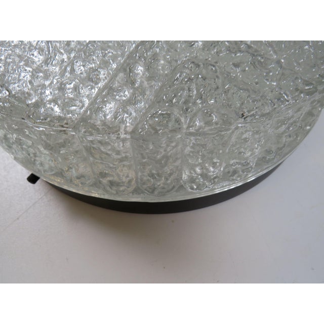 1970s Mid-Century Modern Pressed Glass Ceiling Light from RZB, Germany, 1970s For Sale - Image 5 of 11