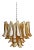 Italian Murano Chandelier, Mazzega Style – 36 Lattimo Amber Glass Petals For Sale