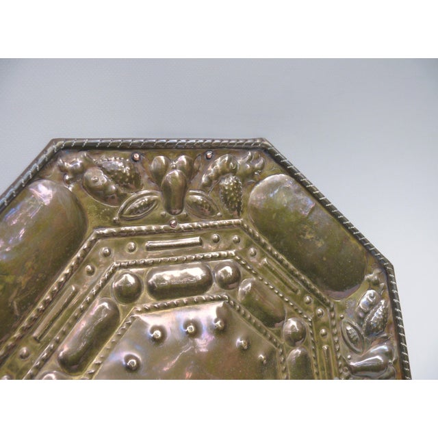 Vintage Art Nouveau Wall Lamp in Patinated Brass, 1890s For Sale - Image 14 of 17