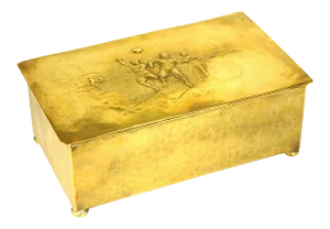1909-10 Wmf Brass & Wood German Football Soccer National Team Box