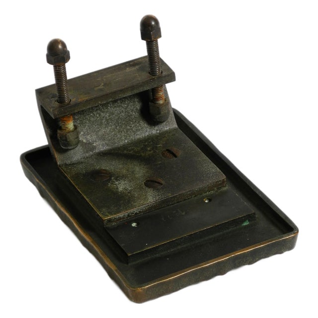 Large Brutalist Bronze Push Handle from Alpan, Germany, 1970s For Sale