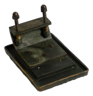 Large Brutalist Bronze Push Handle from Alpan, Germany, 1970s