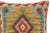 Burnt Orange Shabby Chic Hand-Woven Turkish Kilim Throw Pillow For Sale - Image 8 of 8