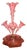 Antique Victorian Cranberry Glass Epergne, 1880, Set of 5 For Sale