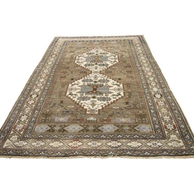 Turkish Vintage Mid-Century Turkish Oushak Rug - 3′10″ × 6′2″ For Sale - Image 3 of 8