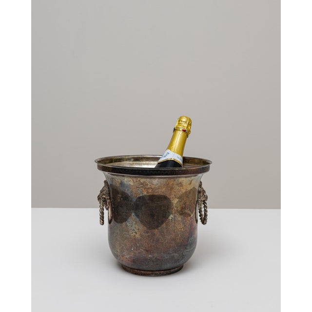 French Provincial 20th Century French Silver Plated Champagne Bucket For Sale - Image 3 of 18