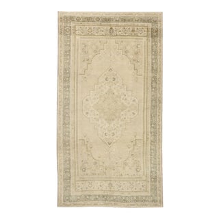 Muted Vintage Turkish Oushak Rug - 07'05 X 13'08 For Sale