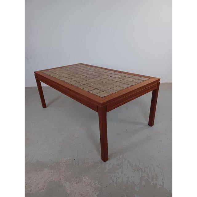 Fully Restored Danish Teak Coffee Table with Tiled Table Top, 1970s For Sale - Image 4 of 10