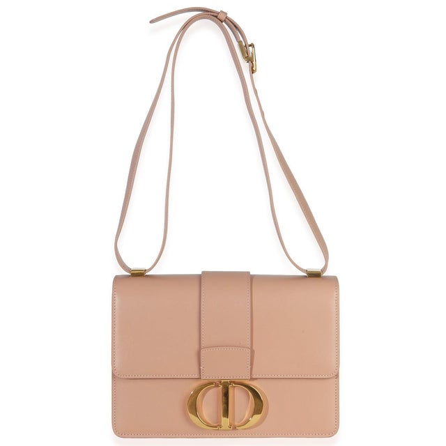 Beige Beige Smooth Box Calfskin 30 Montaigne Flap Bag For Sale - Image 8 of 9