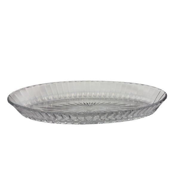 Mid 20th Century Heisey Glass Banded Flute Oval Dish For Sale - Image 12 of 15