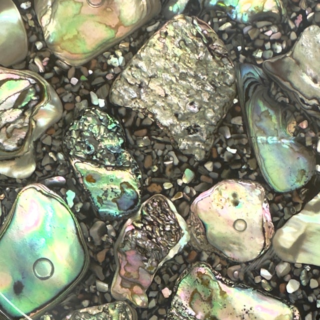 Mid-Century Resin & Abalone Trivet Curation - Group of 3 For Sale - Image 12 of 17