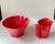 Mid-Century Modern Vintage Red Melamine Bowl and Pitcher by Henning Koppel for T. Ørskov, 1970s, Set of 2 For Sale - Image 3 of 9