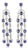 Late 20th Century Diamond & Tanzanite Chandelier Earrings, A Pair For Sale