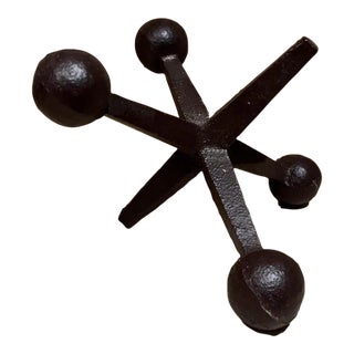 1960s Iron Jack Bookend Design Line Bill Curry Ca For Sale