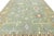 Modern Sage Green Oushak Style Wool Area Rug With Pastel Geometric Floral Accent For Sale - Image 12 of 12