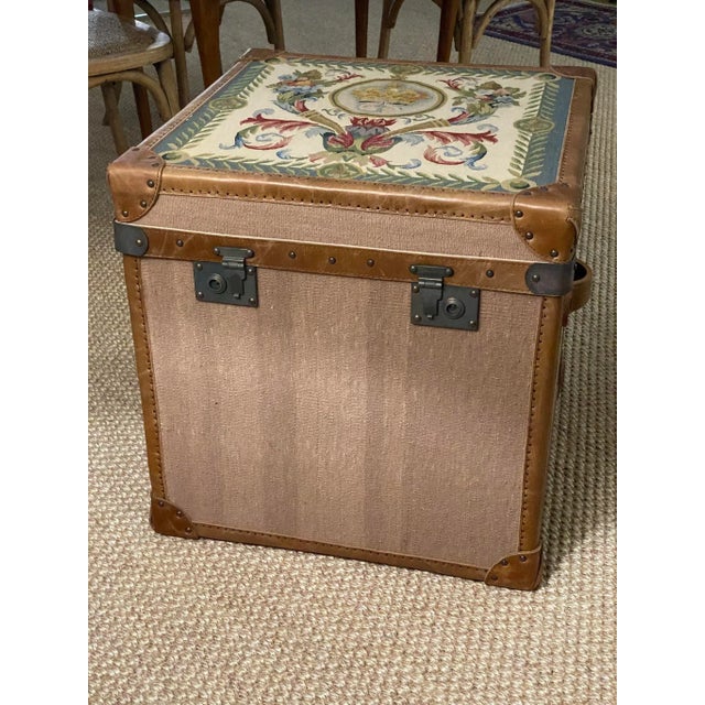 Outstanding Timothy Oulton Trunk/Side Table. This was part of the Old Grand Library Collection. Wood frame with sides...