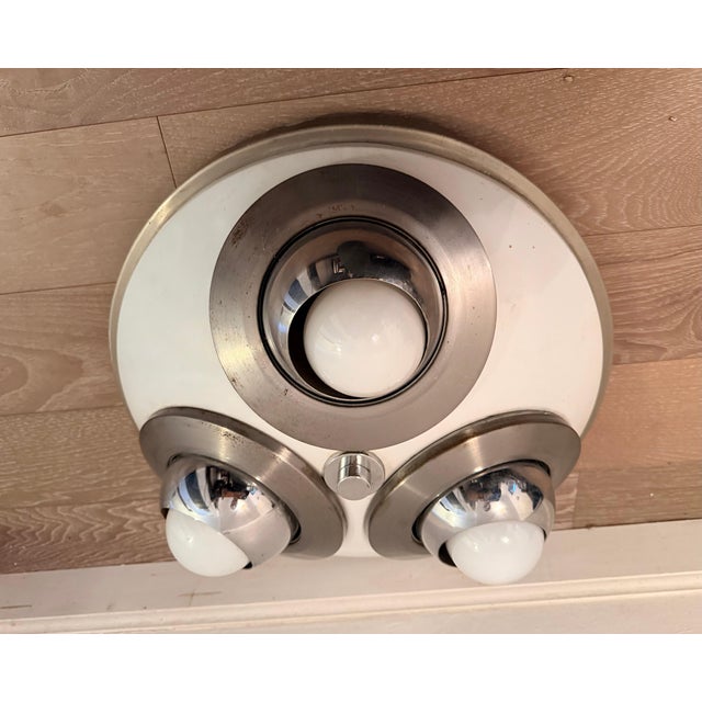 1950s Mid Century Modern Arredoluce Directional 3 light Flush Lamp For Sale - Image 11 of 18