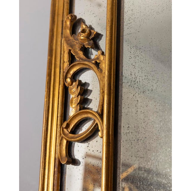 Antique Console Table with Mirror in Decorated Wood, 1890s For Sale - Image 15 of 18