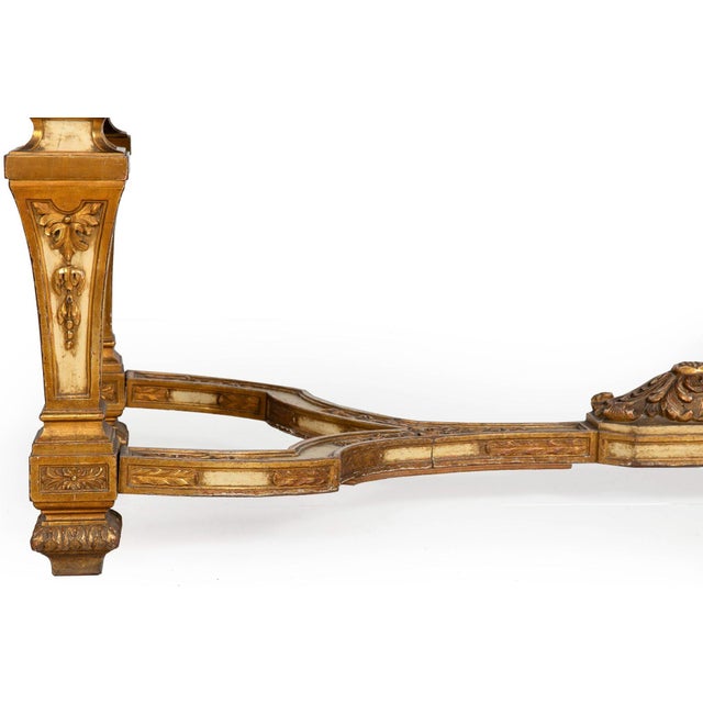 Antique Louis XIV Style Polychromed Rectangular Dining Center Table Ca. 1900 For Sale - Image 10 of 12