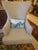 Global Views Discontinued Pair of Blue Marbled Pillows With Down Fill For Sale - Image 4 of 5