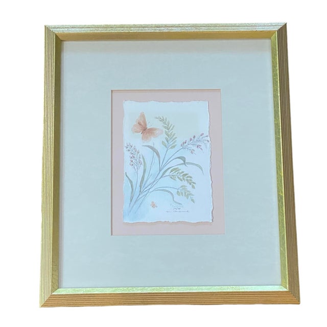 Late 20th Century Gold Framed Floral Botanical Watercolor Print Signed and Numbered Mary Vincent Bertrand For Sale - Image 12 of 12